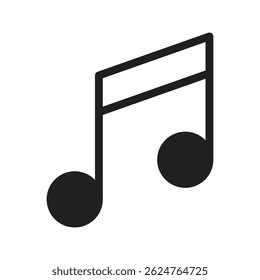 Music notes icon. Musical key symbols. Music notes symbol vector illustration.
