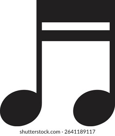 Music notes icon. Poised flat and line symbol photograph, emphasized by defined bold, musically perfect, clarity, horizontal, sound isolated on transparent background, used for web.