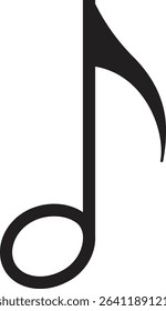 Music notes icon. Poised flat and line symbol photograph, emphasized by defined bold, musically perfect, clarity, horizontal, sound isolated on transparent background, used for web.