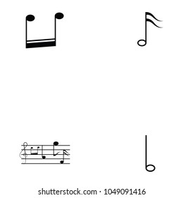 music notes icon set