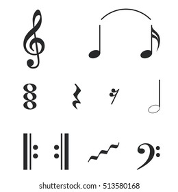 Vector Treble Clef Notes Made Same Stock Vector (Royalty Free) 1905649951