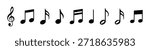 Music notes icon set, Music notes symbol, vector illustration