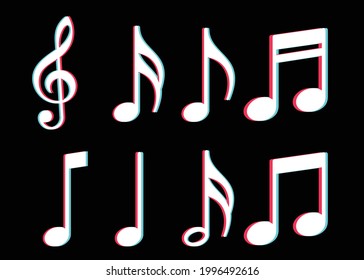 	
Music notes icon set, Music notes symbol, vector illustration