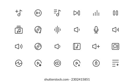 Music notes icon set, Music notes symbol,Music and sound icon set.
 svg