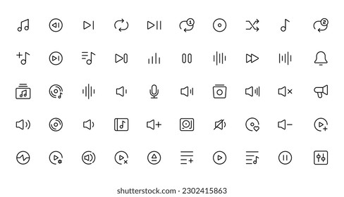 Music notes icon set, Music notes symbol,Music and sound icon set.
 svg