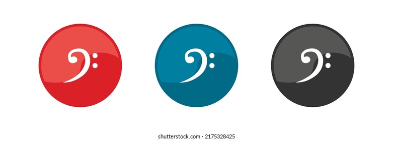 Music notes icon set. Vector illustration.