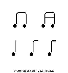 Music Notes Icon Set Vector Design.