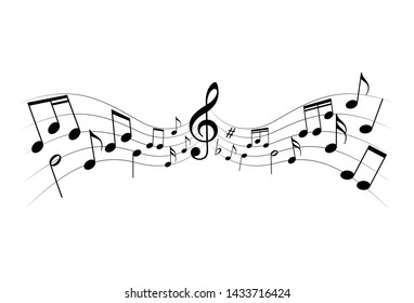 Music Notes Icon Sheet Music Graphic Stock Vector (royalty Free 