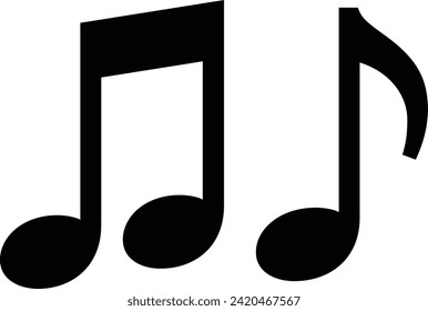 Music notes icon. Music notes sign