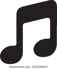 Music notes icon silhouette vector style with white background
