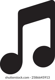  Music notes icon silhouette vector style minimalist white background