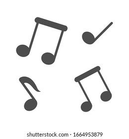 Music notes icon, song, melody and tune isolated on blank. vector illustration EPS 10 