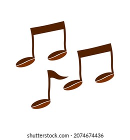 Music notes icon song vector illustration.