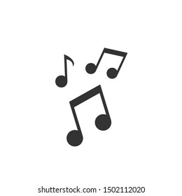 Music notes icon. Sound and melody sign, Vector illustration