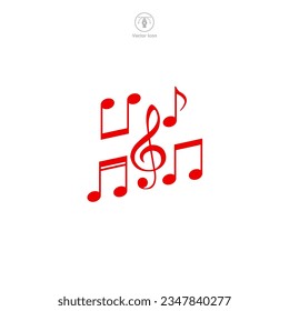 Music Notes icon symbol vector illustration isolated on white background
