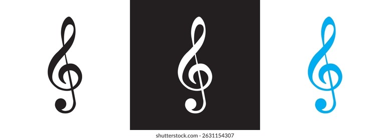 Music notes icon .  Music notes symbol.  Vector for websites, mobile interfaces, presentations, banner, visual branding etc. Vector illustration. isolated on white and black background. EPS 10