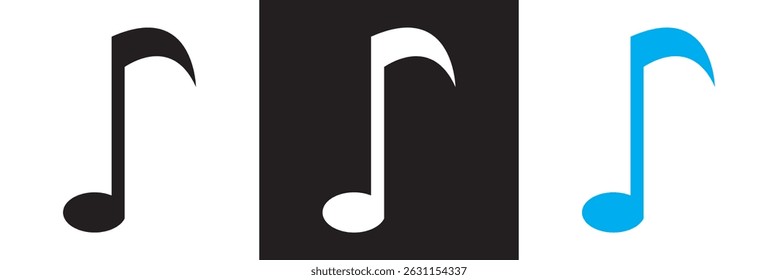 Music notes icon .  Music notes symbol.  Vector for websites, mobile interfaces, presentations, banner, visual branding etc. Vector illustration. isolated on white and black background. EPS 10