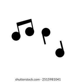 Icono de notas musicales, diseño de Vector