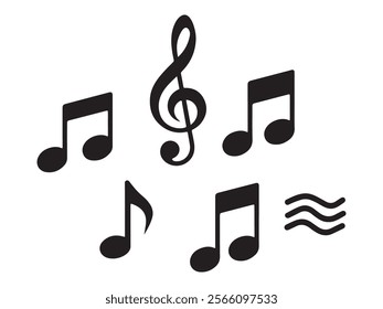 music notes icon vector design