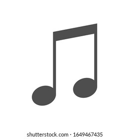 Musiknoten - Symbol Vektorillustration, einzeln auf weißem Hintergrund. Einzelnotenzeichen