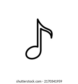 Music Notes Icon Vector Isolated on White Artboard