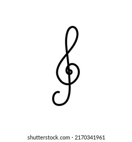 Music Notes Icon Vector Isolated on White Artboard