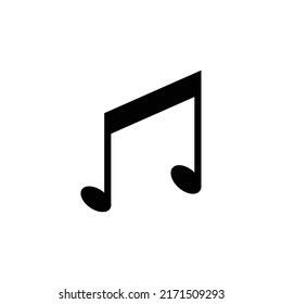 Music Notes Icon Vector Isolated on White Artboard