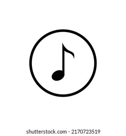 Vektor, ícono de notas musicales aislado en tablero blanco 