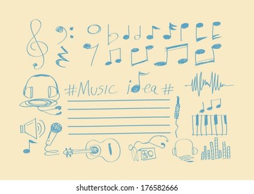 Music Notes and Music icons