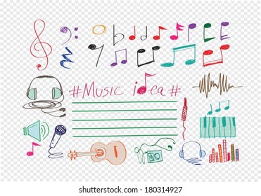 Music Notes and Music icons