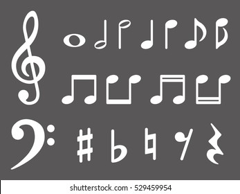 music notes icons