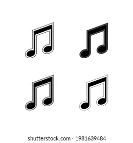 Music notes icons. Music concept. Can be used for advertising and musical purposes. Vector EPS 10.