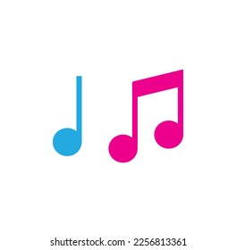 iconos de notas de música establecidos aislados en segundo plano