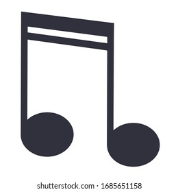 Music notes icons set. Vector illustration
