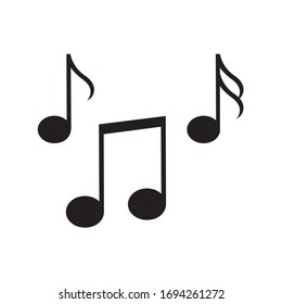 Music notes icons set. Vector illustration