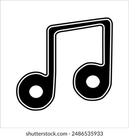 Music notes icons set. Vector illustration