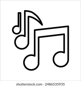 Music notes icons set. Vector illustration