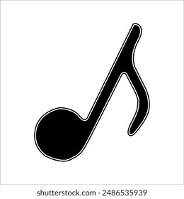 Musiknotizensymbole gesetzt. Vektorillustration