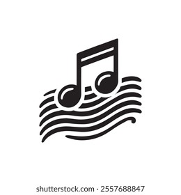 Music notes icons. Vector illustration