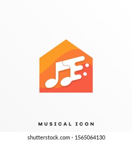 Music Notes Illustration Vector Design Template. Suitable for Creative Industry, Multimedia, Entertainment, Educations, Shop, and any related Business
