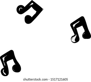 Music notes, illustration, vector on white background.