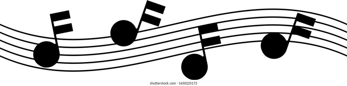 music notes isolated vector illustration