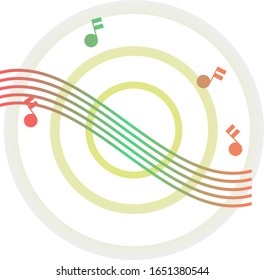 music notes isolated vector illustration