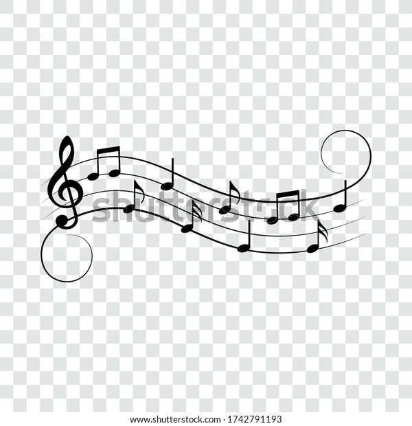 Music Notes Isolated Vector Illustration Stock Vector (Royalty Free ...