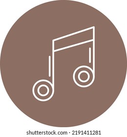 Music Notes line circle icon vector image. Can also be used for web apps, mobile apps and print media.