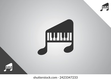 Music notes logo. Minimal and modern logotype. Perfect logo for business related to band, musicians and singers industry. Isolated background. Vector eps 10.