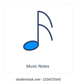 Music Notes And Melody Icon Concept