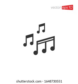 Vektorillustration für Musikhinweise und Melody-Icon-Design