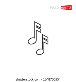 Vector de diseño de iconos melodías y notas de música