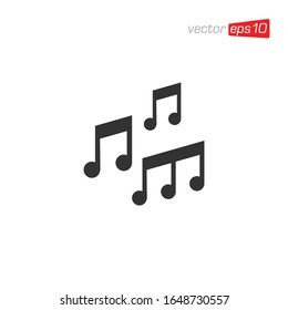 Vector de diseño de iconos melodías y notas de música